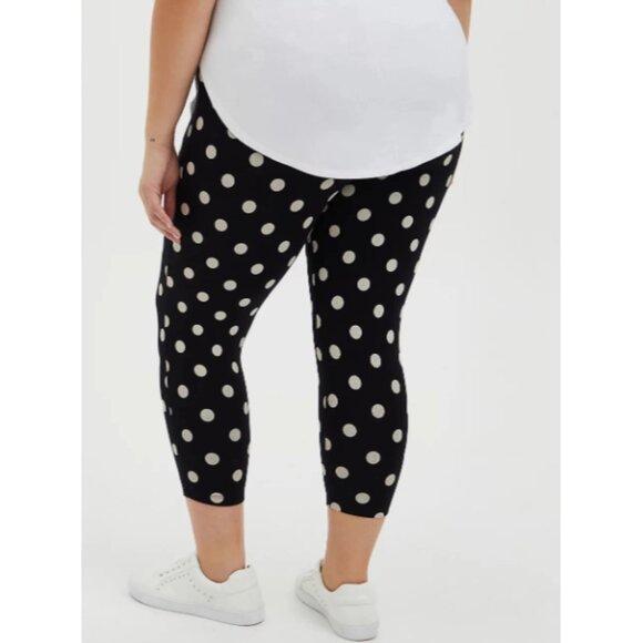 NWOT Torrid Premium Leggings Cropped Polka Dot in 3XL - Picture 4 of 9